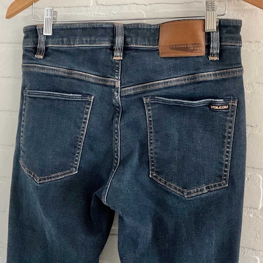 Volcom Y2K Dark Wash Straight Leg Jeans Skater Grunge Sz 30 - Picture 6 of 9
